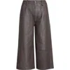 Staud Hunter Leather Culottes In Earth