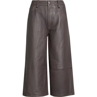 Staud Hunter Leather Culottes In Earth
