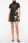 Staud Ilana Mini Dress In Black In Black