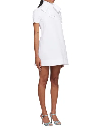 Staud Ilana Mini Dress In White