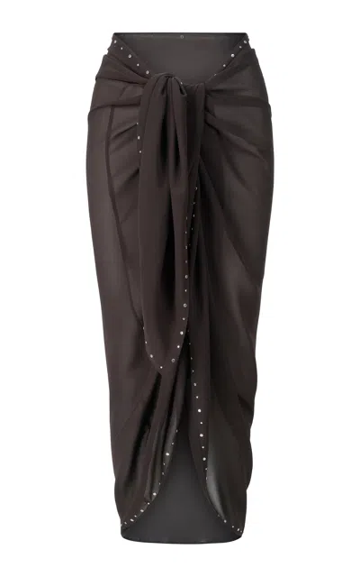 Staud Inlet Embellished Sarong In Brown