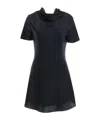 Staud Silk Mini Dress Cowl Neckline In Black