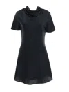 Staud Silk Mini Dress Cowl Neckline In Black