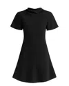 Staud Silk Mini Dress Cowl Neckline In Black