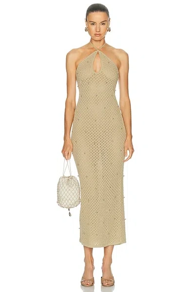 Staud Isola Maxi Dress In Brown