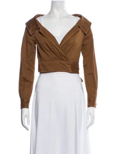 Pre-owned Staud Jacket In Brown
