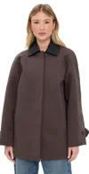 Staud Jackson Barn Jacket Earth In Brown