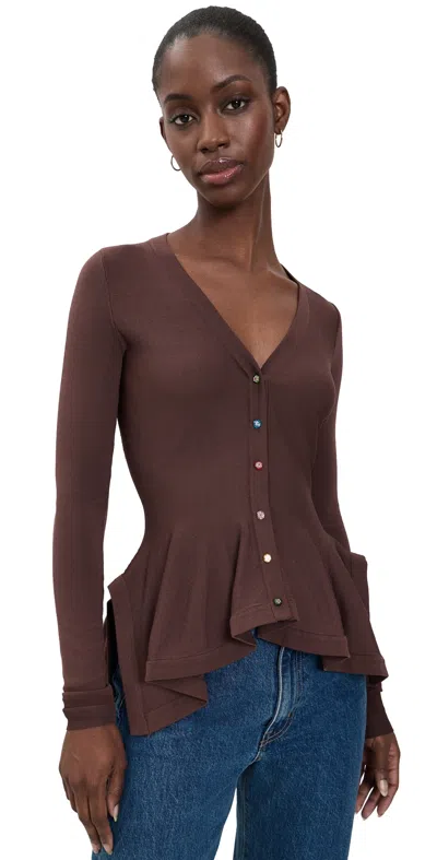 Staud Jamie Blouse Earth In Brown