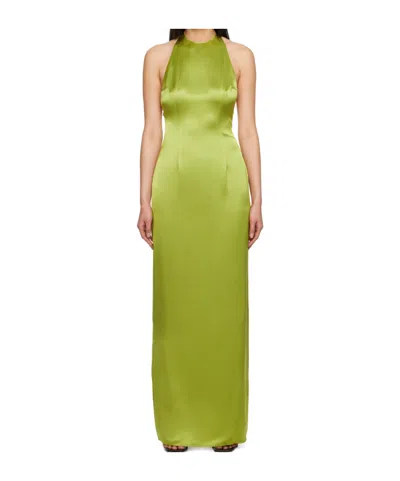 Staud Janet Round-neck Dress In Green