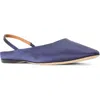 Staud Janine Slingback Flat In Navy