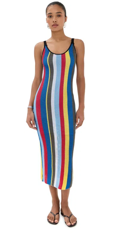 Staud Jessica Dress Market Stripe