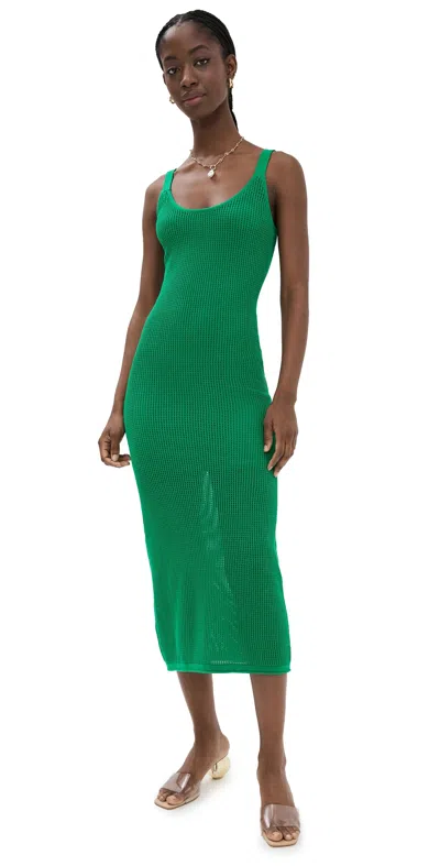 Staud Jessica Knit Dress Green