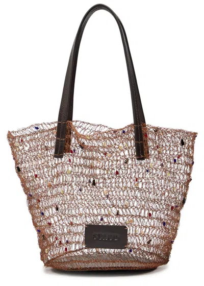 Staud Jewel Embellished Wire Bucket Bag In Multi