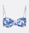 Staud Jo Balconette Bikini Top In Multi