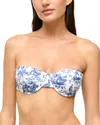Staud Jo Balconette Bikini Top In Blue