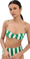 Staud Jo Balconette Top Bungalow Stripe In Bungalow Stripe