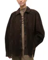 Staud Josette Suede Jacket In Brown
