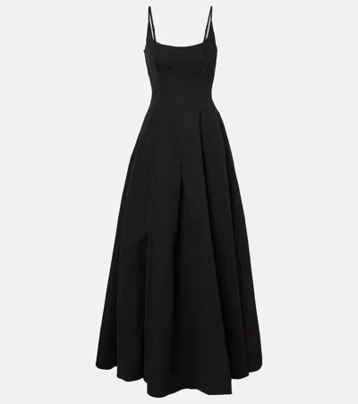 Staud Joy Cotton-blend Gown In Black