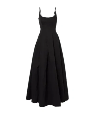 Staud Joy Cotton-blend Gown In Black