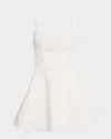 Staud Wylie Mini Dress In White In Ivory