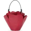 Staud Juliet Leather Bucket Bag In Oxblood