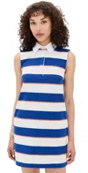 Staud Julius Mini Dress Yacht Rugby Stripe In Black