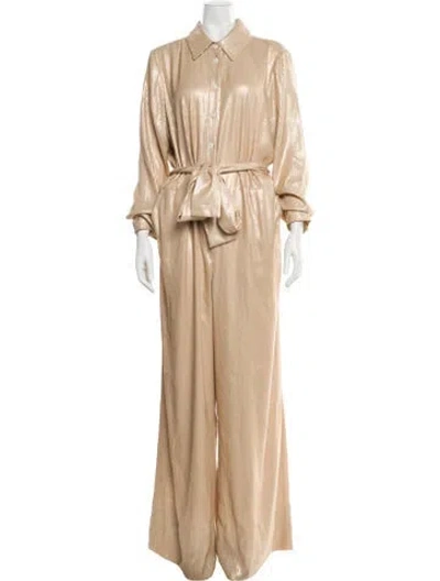 Pre-owned Staud Jumpsuit In Brown