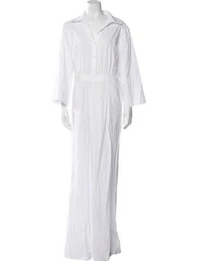 Pre-owned Staud Jumpsuit In White