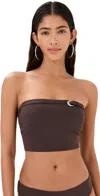 Staud Juno Bikini Top Dark Chocolate In Dark Chocolate