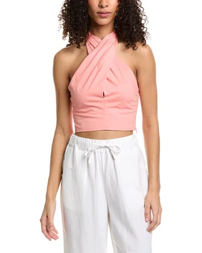 Staud Kai Halterneck Blouse In Pink