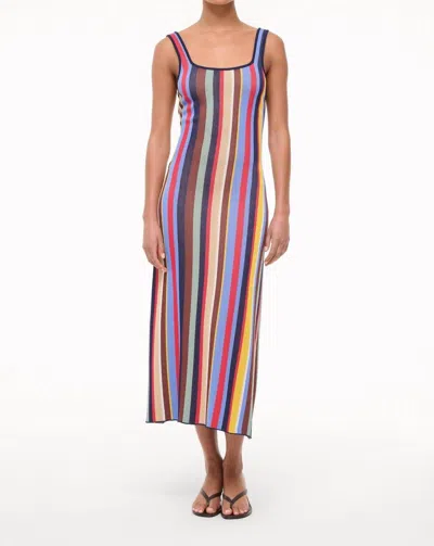 STAUD KATIE MIDI DRESS IN MARKET STRIPE
