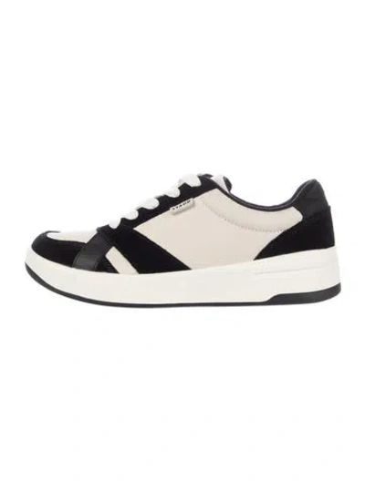 Pre-owned Staud Leather Sneakers In Neutral