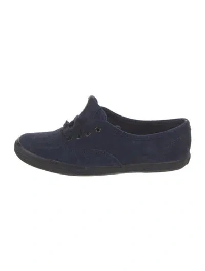 Pre-owned Staud Suede Sneakers In Blue
