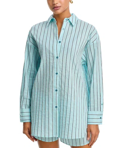 Staud Kendy Shirt In Blue