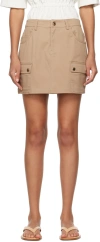 Staud Khaki San Carlos Miniskirt In Kha Khaki