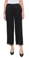 Staud Black Straight Flat Front Pants In Black