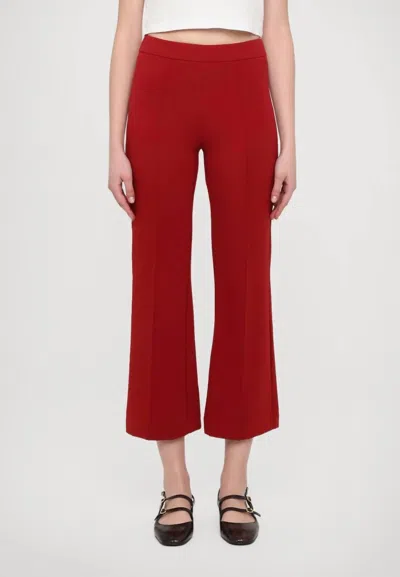 Staud Knack Flare Pant In Rouge In Multi