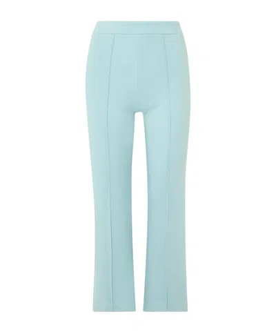 Staud Knack Cropped Stretch-jersey Straight-leg Pants In Green