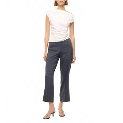 Staud Knack Linen Pant In Chambray In Blue