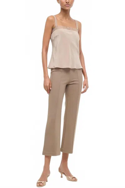 Staud Knack Mid-rise Pant In Taupe In Neutral