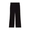 Staud Logo High Waist Trousers With Pleat Detailing In Black