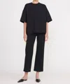 Staud Knack Crop Pull-on Pants In Black
