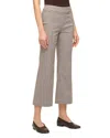 Staud Knack Cropped Gingham Stretch-cady Flared Pants In Dark Chocolate