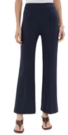 Staud Wide-leg Pleated Trousers In Navy