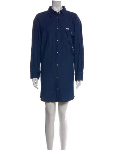 Pre-owned Staud Knee-length Dress In Blue