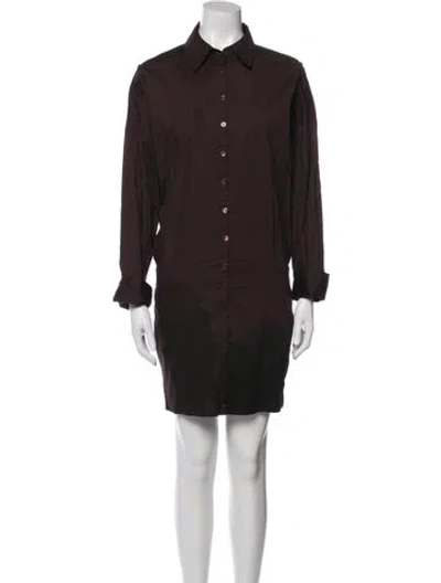 Pre-owned Staud Knee-length Dress In Brown
