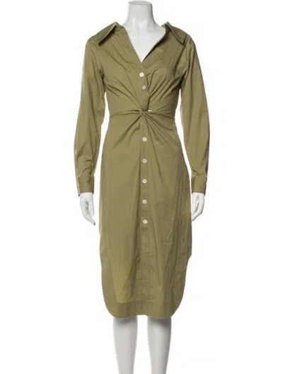 Pre-owned Staud Knee-length Dress In Green