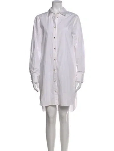 Pre-owned Staud Knee-length Dress In White