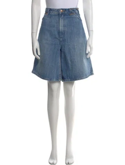 Pre-owned Staud Knee-length Shorts In Blue