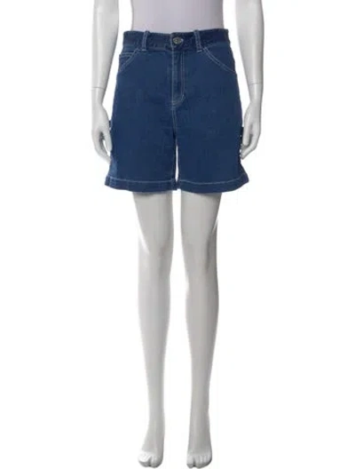 Pre-owned Staud Knee-length Shorts In Blue